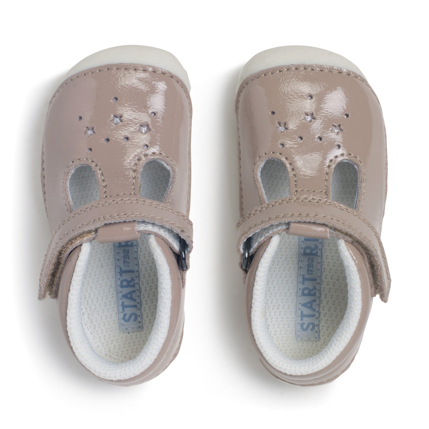 Start Rite Tumble Girls Taupe Patent Pre-Walker Shoe