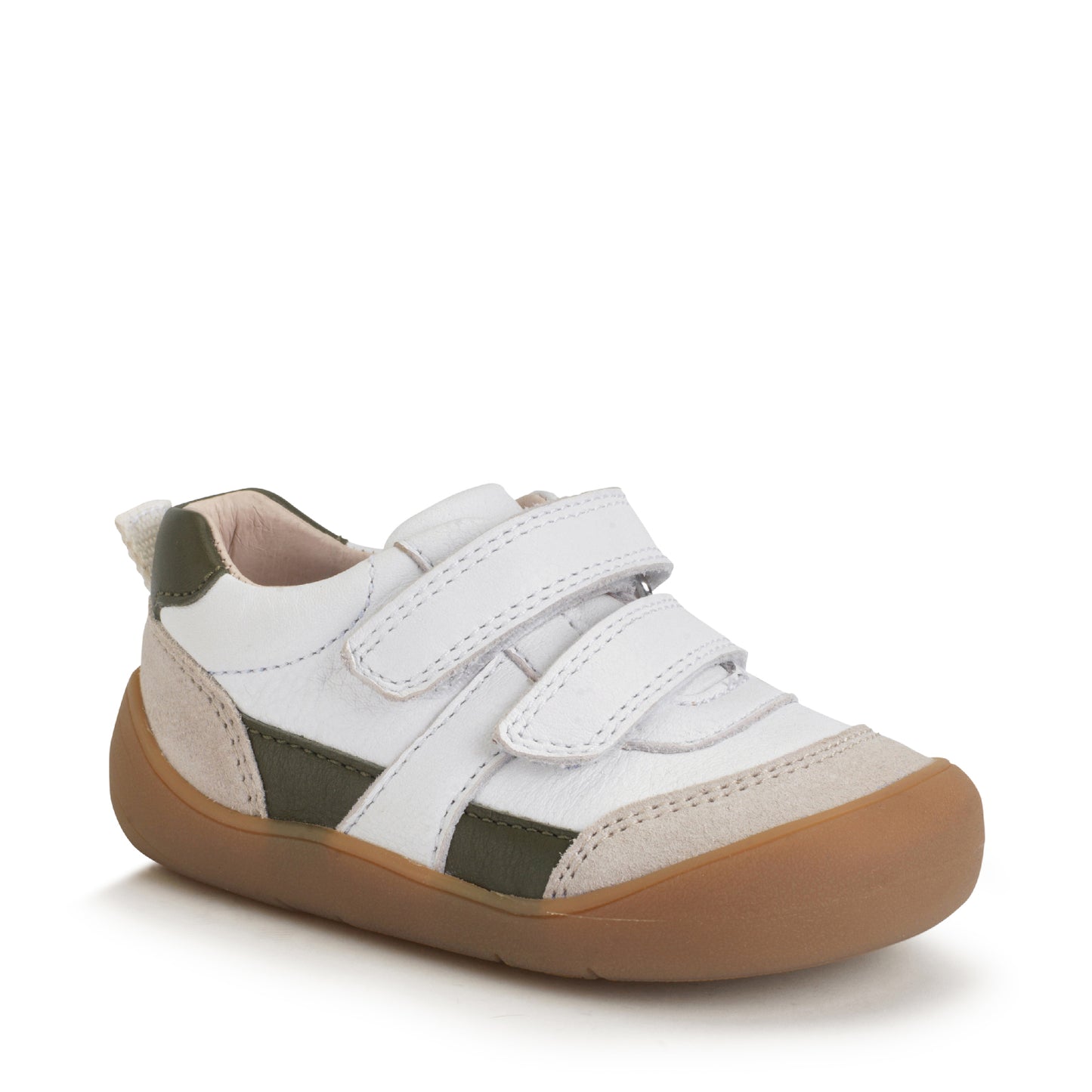 Start-rite Duel Boys White Green Shoe