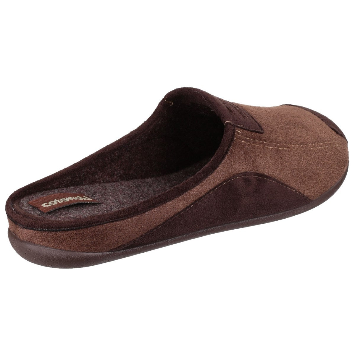 Cotswold Westwell Mens Brown Mule Slipper