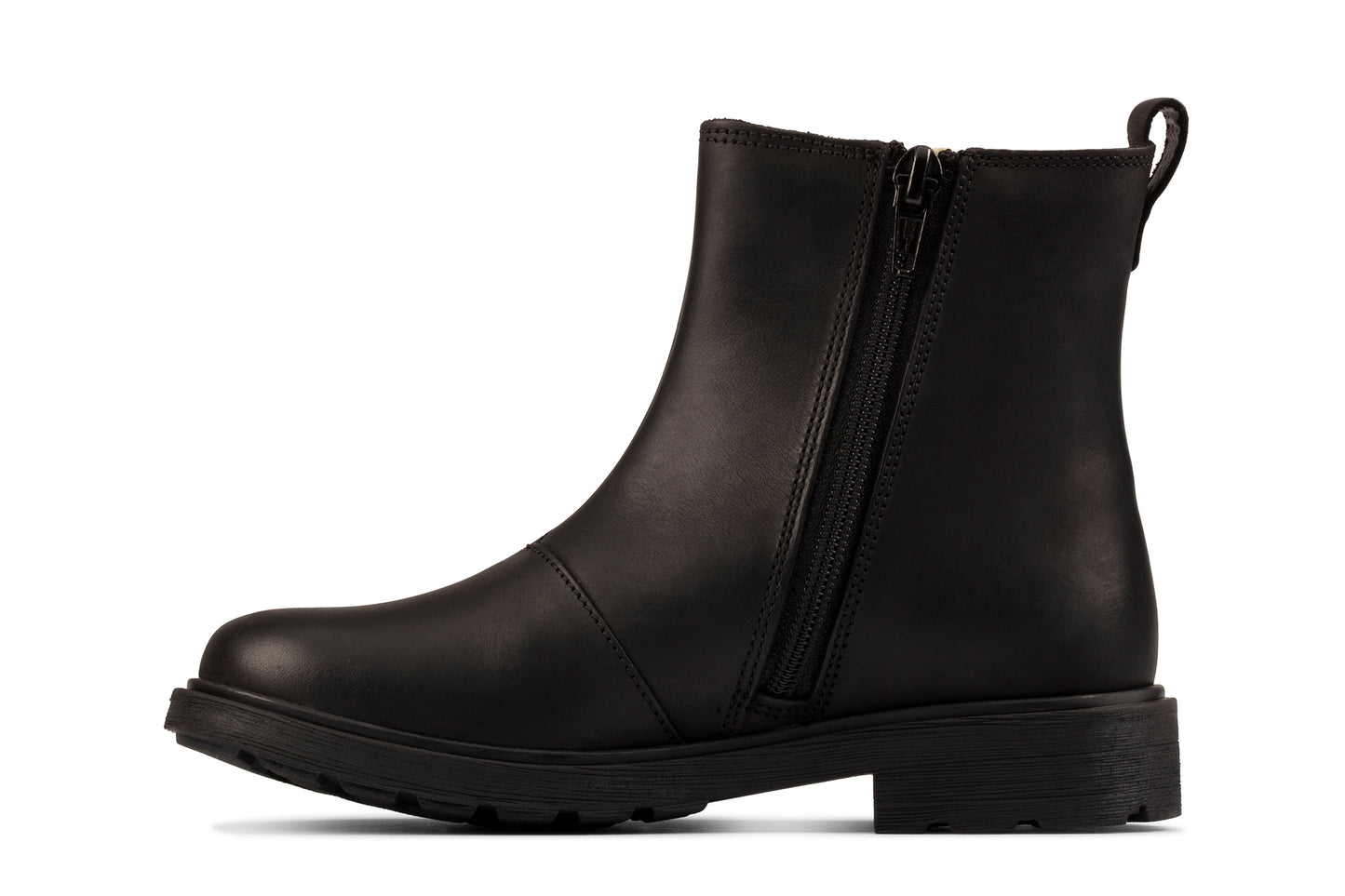 girls black school boot