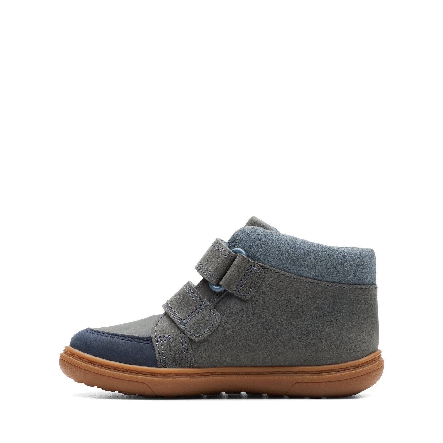 Clarks Flash Rise T Girls Denim Blue Rainbow Boot