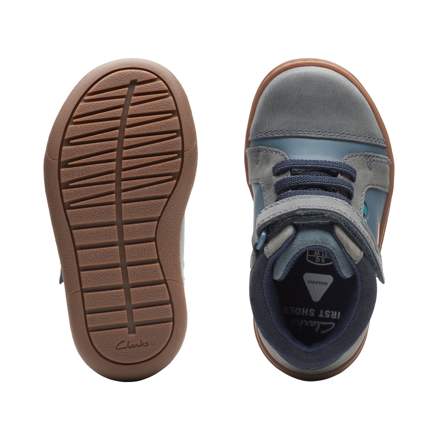 Clarks Flash Retro T Boys Denim Blue Boot