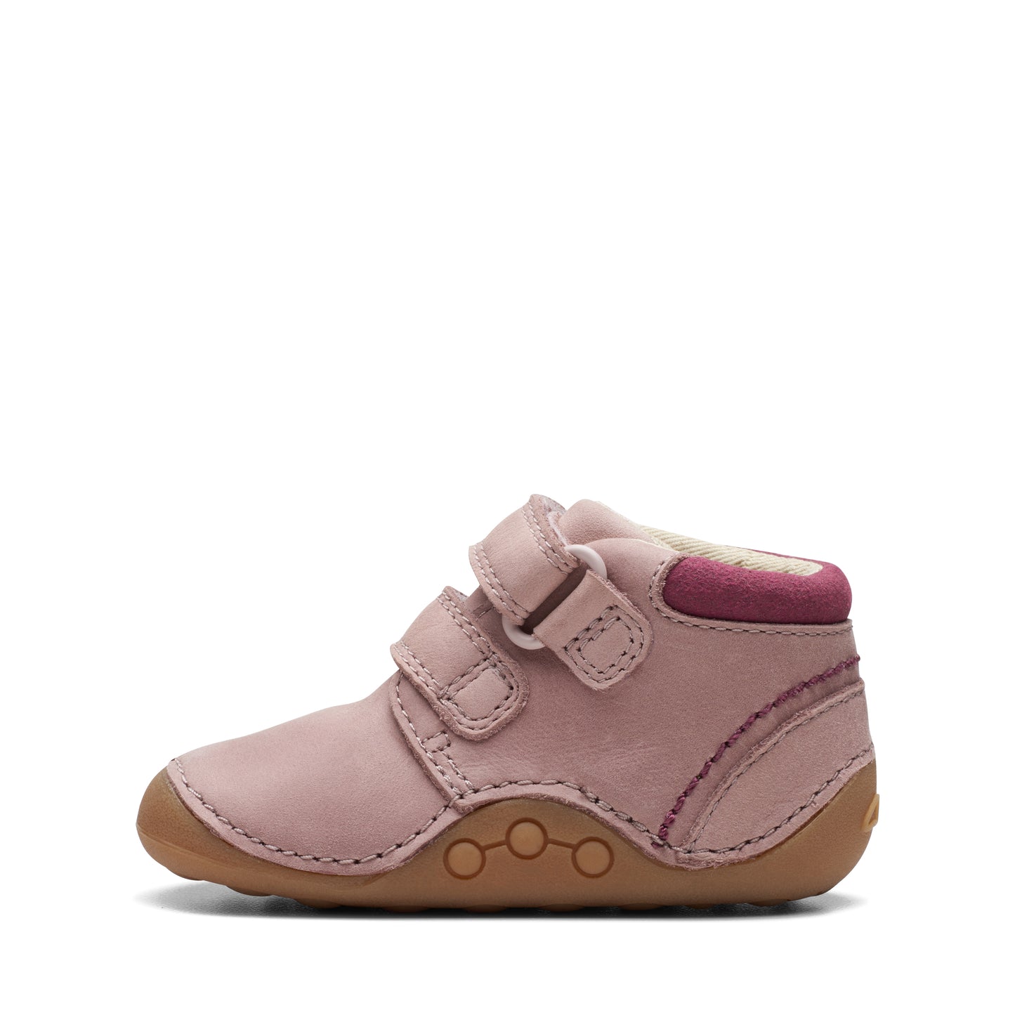 Clarks Tiny Play Infant Girls Dusty Pink Boot