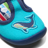 Clarks Roamer Reef T Boys Bright Blue Whale T-Bar Canvas Shoe
