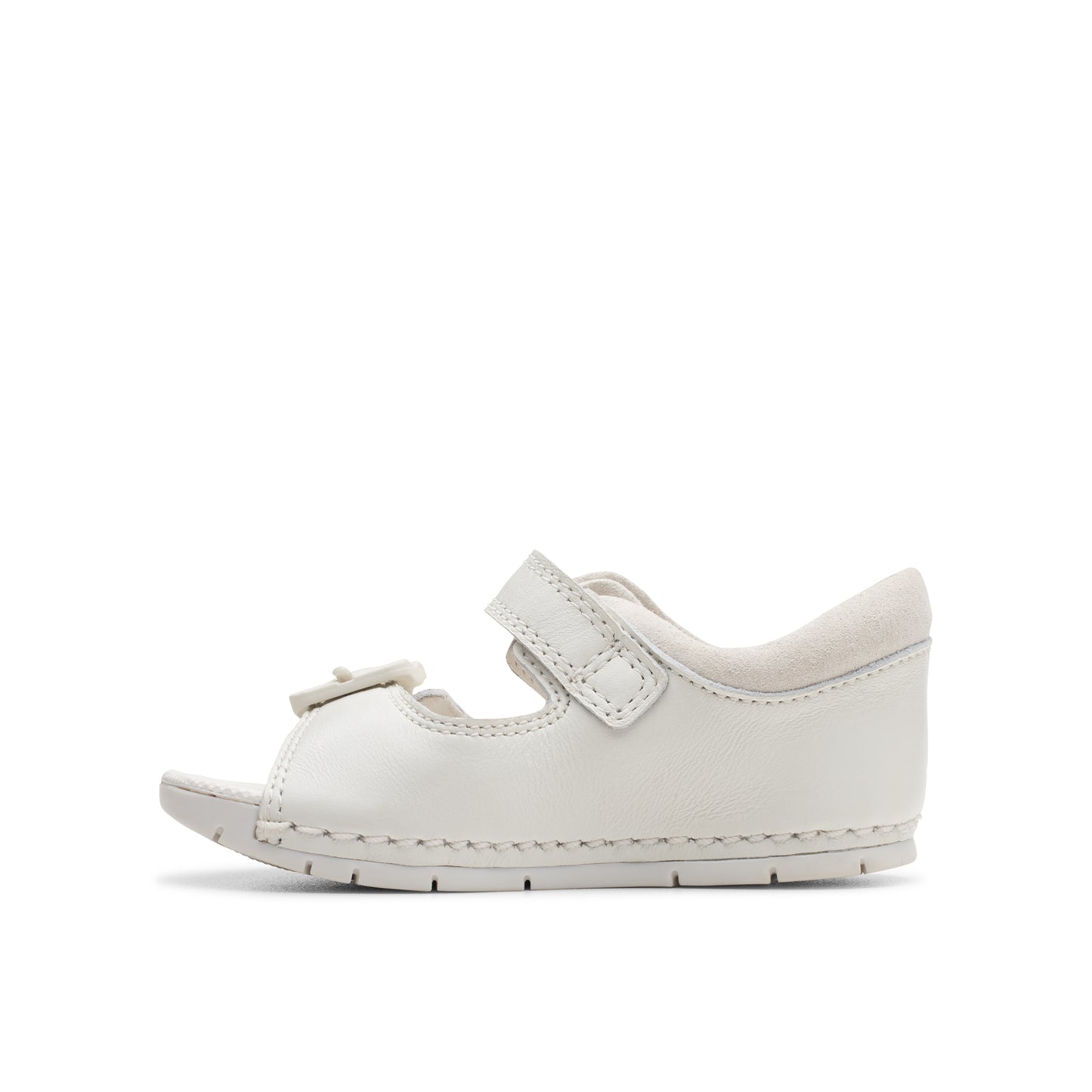 Clarks Baha Beach T White Buckle Sandals