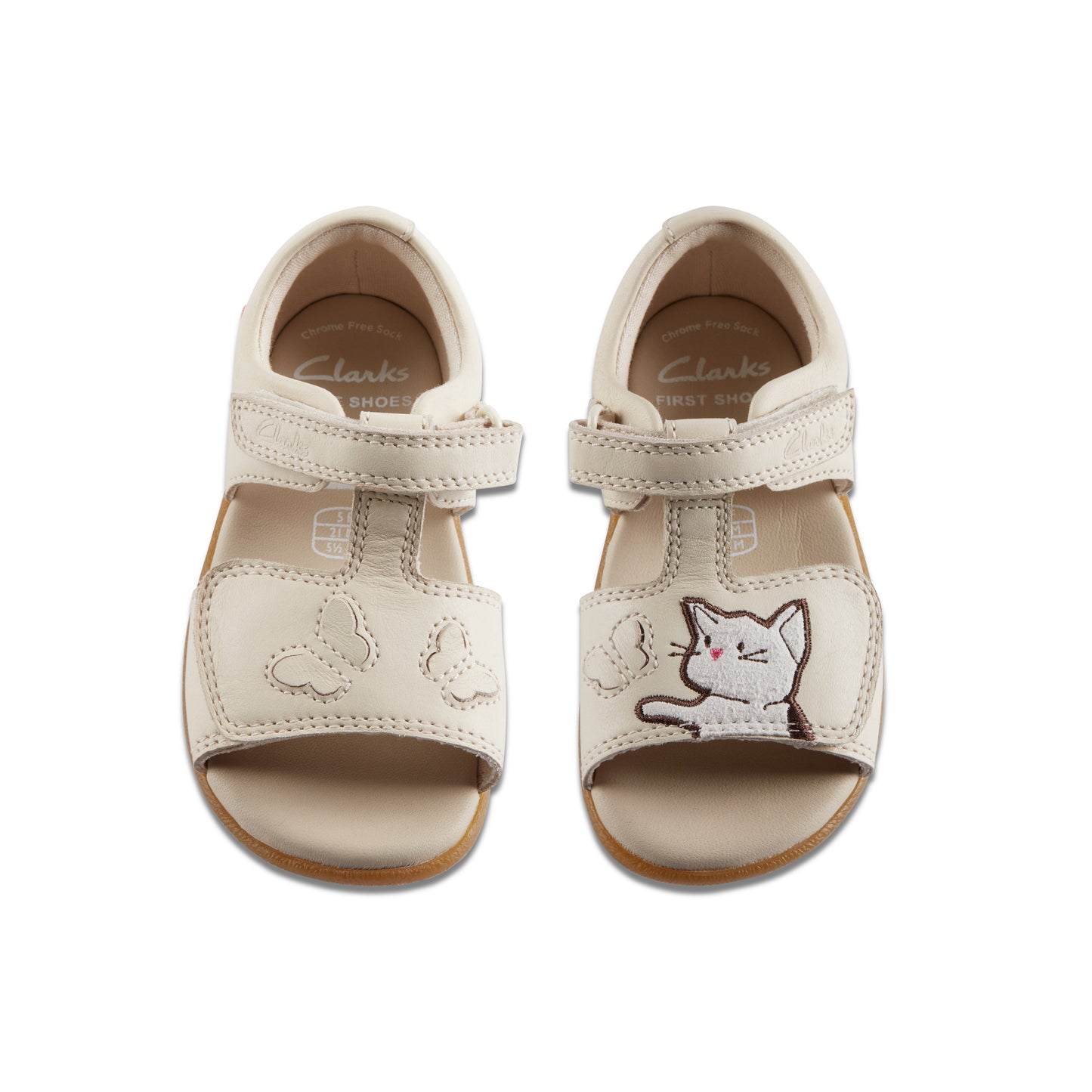 Clarks Zora Ears Kitten T Girls Off White Sandal