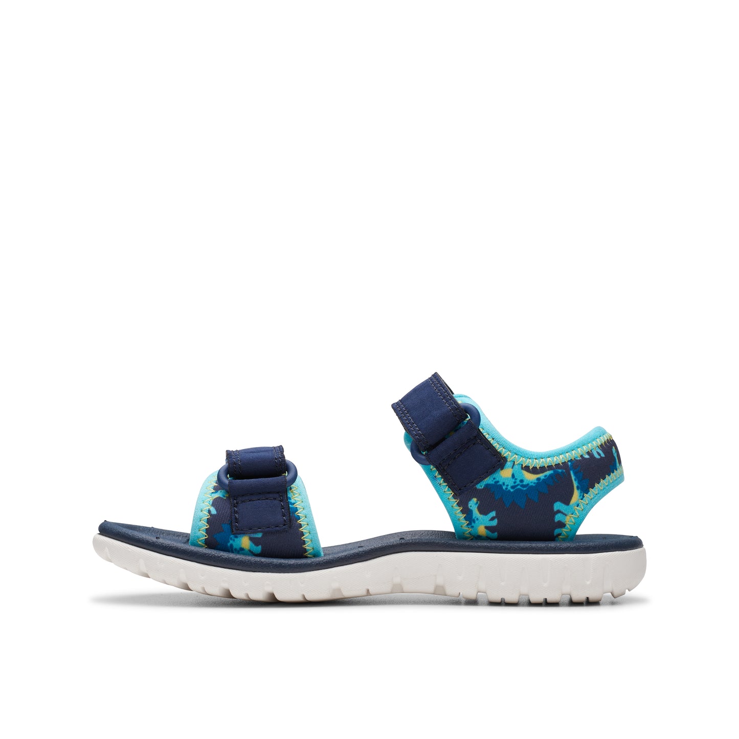 Clarks Surfing Tide K Boys Navy Dinosaur Water Friendly Sandal
