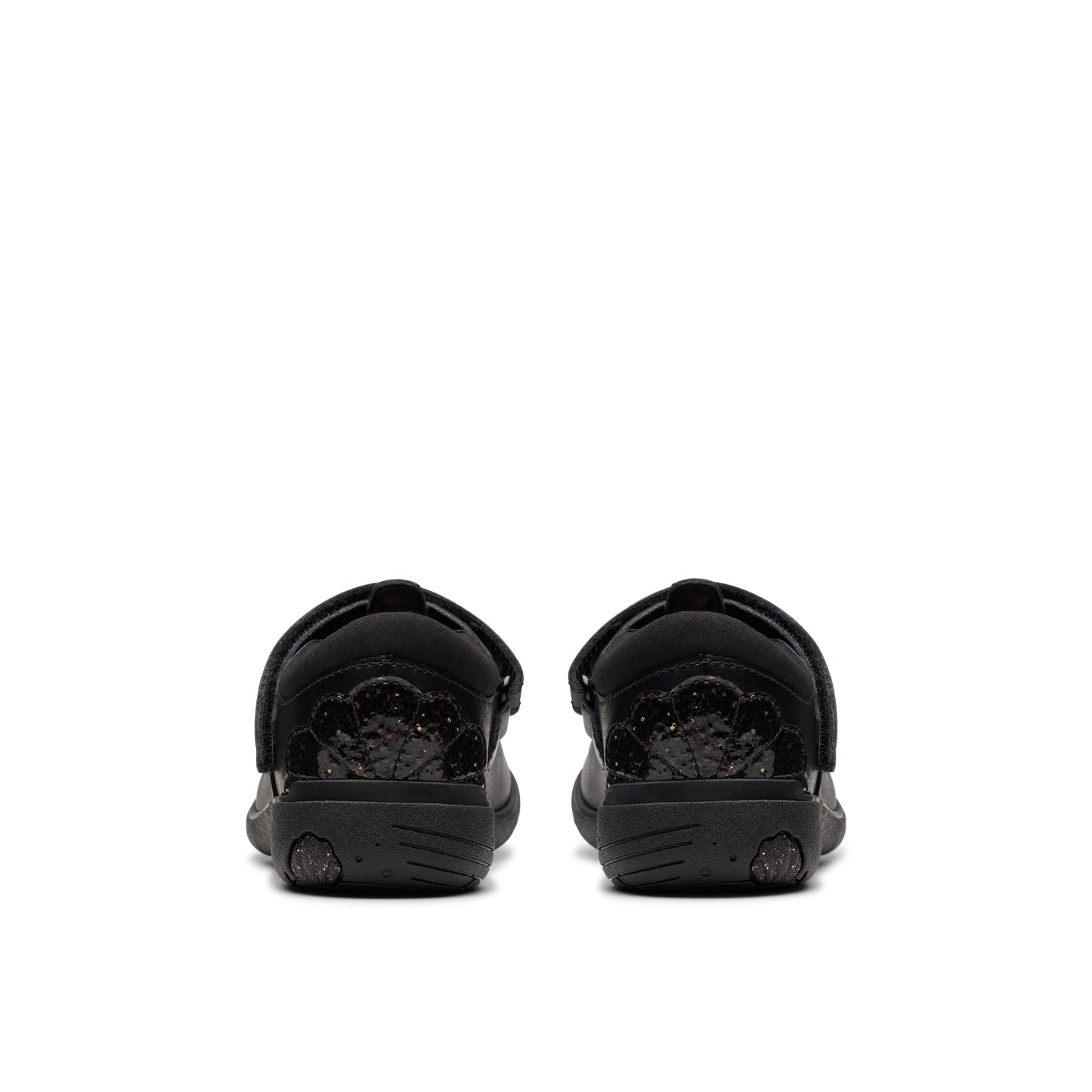 Clarks Relda Gem K Girls Black T-Bar School Shoes