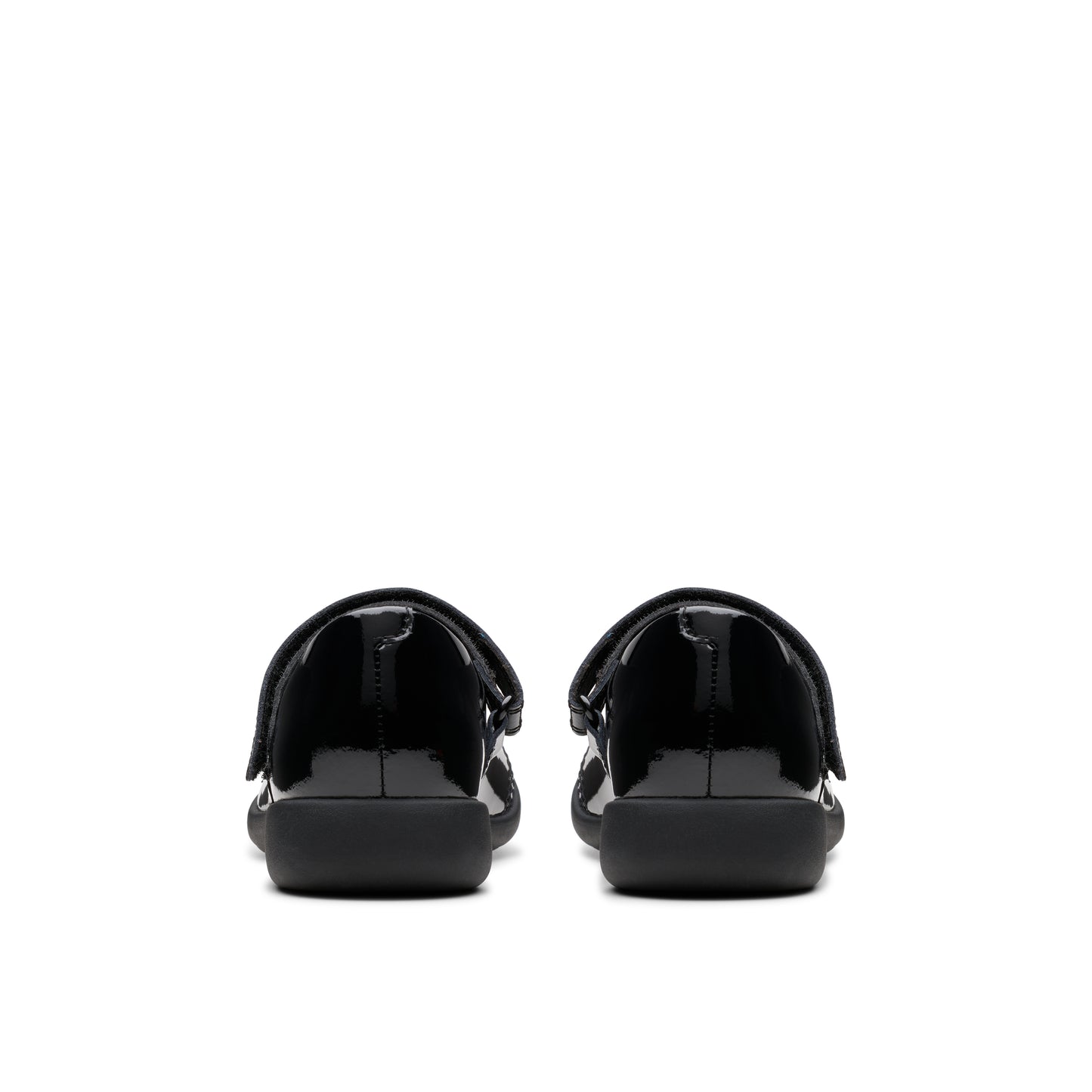 Clarks Etch Gem K Girls Black Patent School Shoe