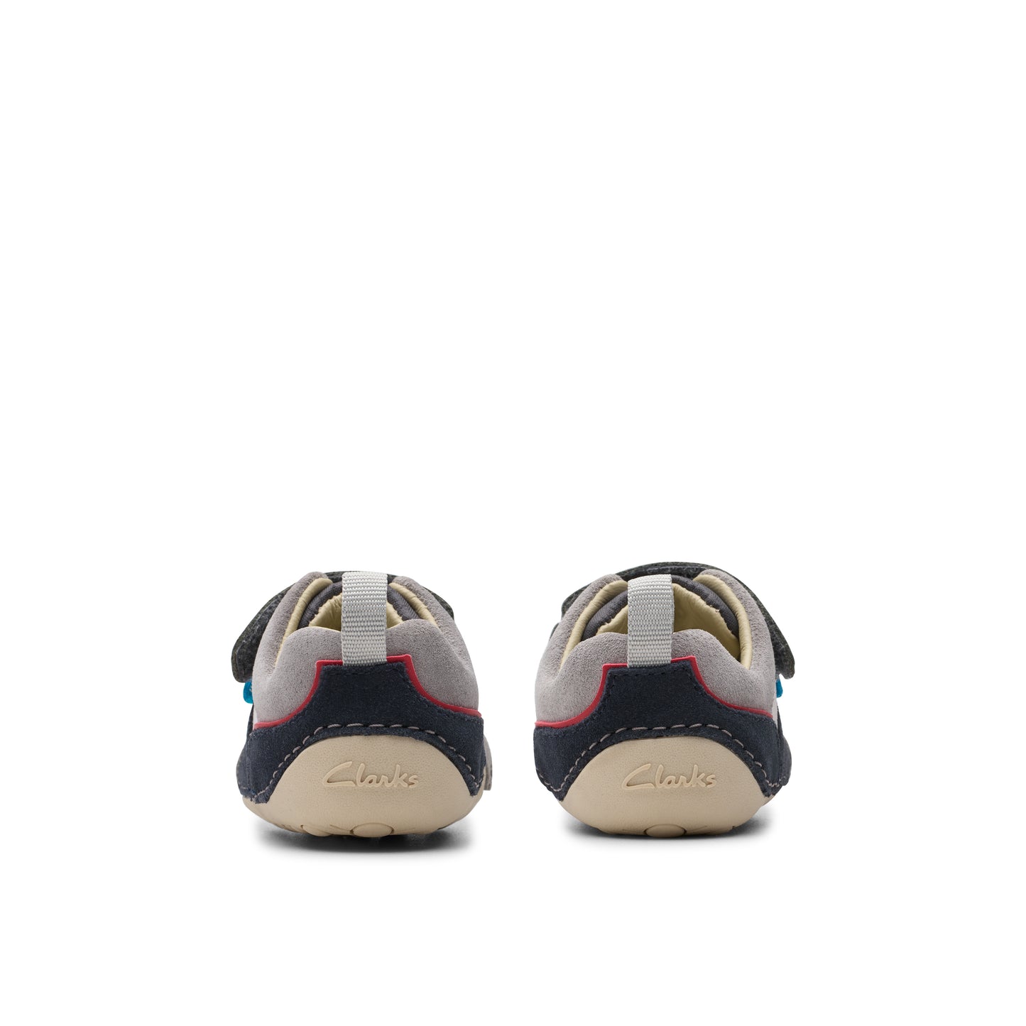 Clarks Tiny Oslo T Boys Grey Combi Pre Walker Shoe