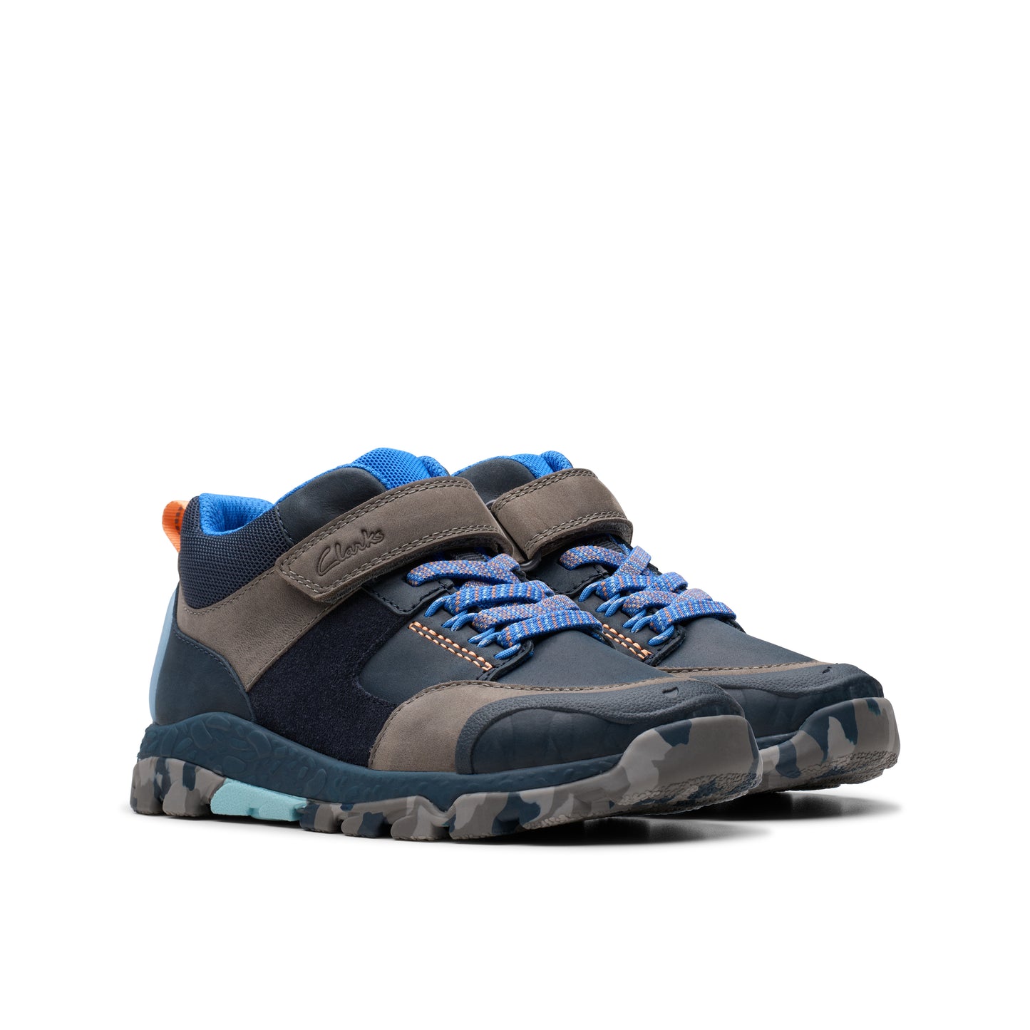 Clarks Steggy 2 Glow K Boys Navy Ankle Boot