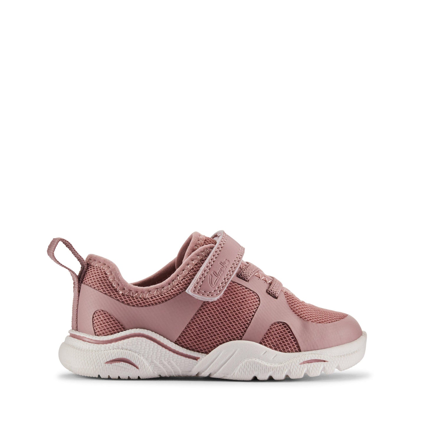 Clarks Feather Ath T Girls Toddler Dusty Pink Trainers