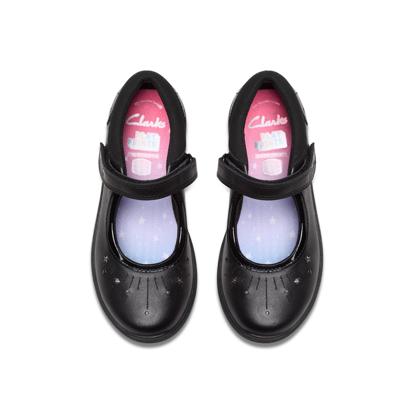 Clarks Relda Wish Girls Black School Shoe