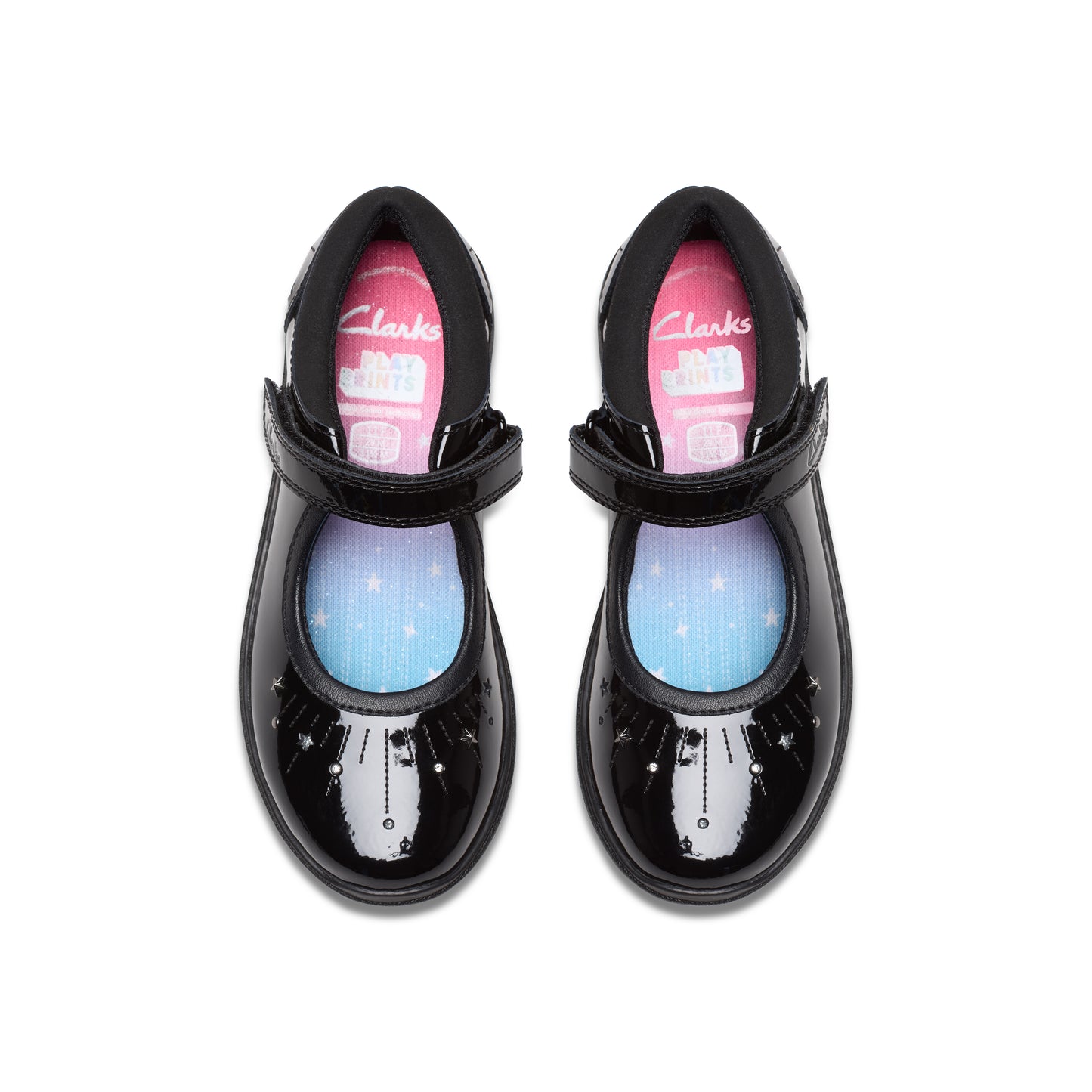 Clarks Relda Wish Girls Black Patent School Shoe