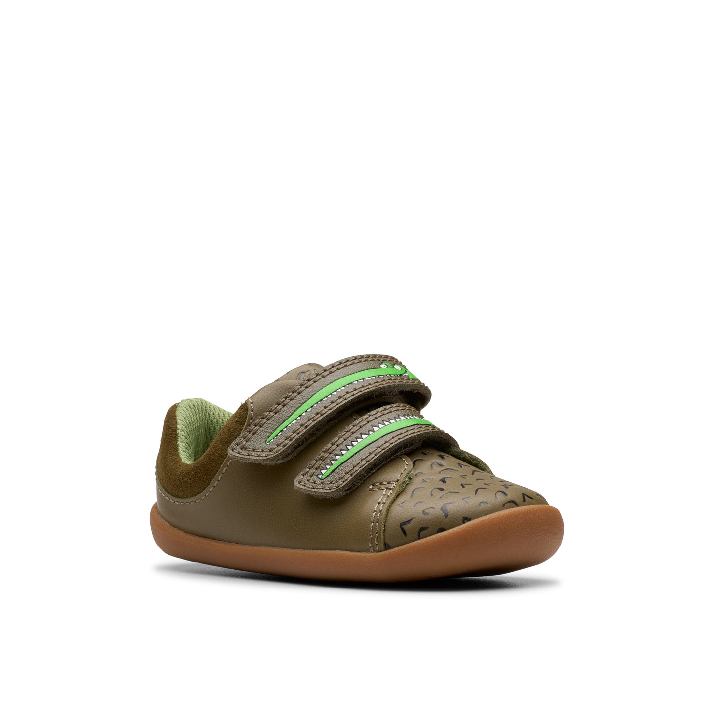 Clarks Roamer Snap T Boys Khaki Baby Shoes