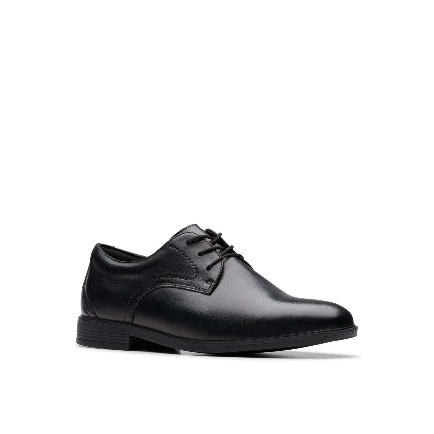 Clarks Jonwin Step Boys Black School Shoe