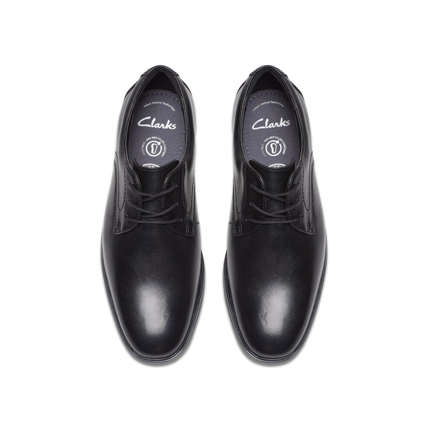 Clarks Jonwin Step Boys Black School Shoe