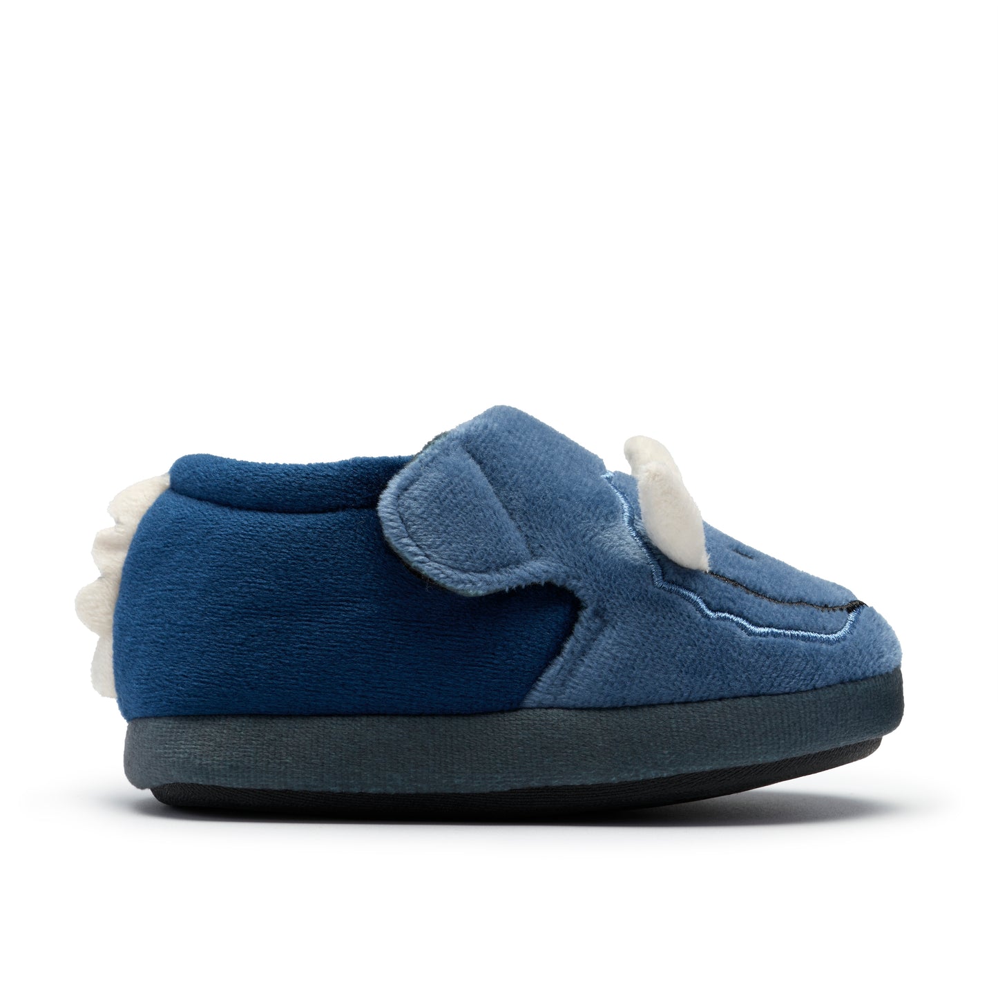 Clarks Fluffy Snug Boys Navy Dinosaur Slipper