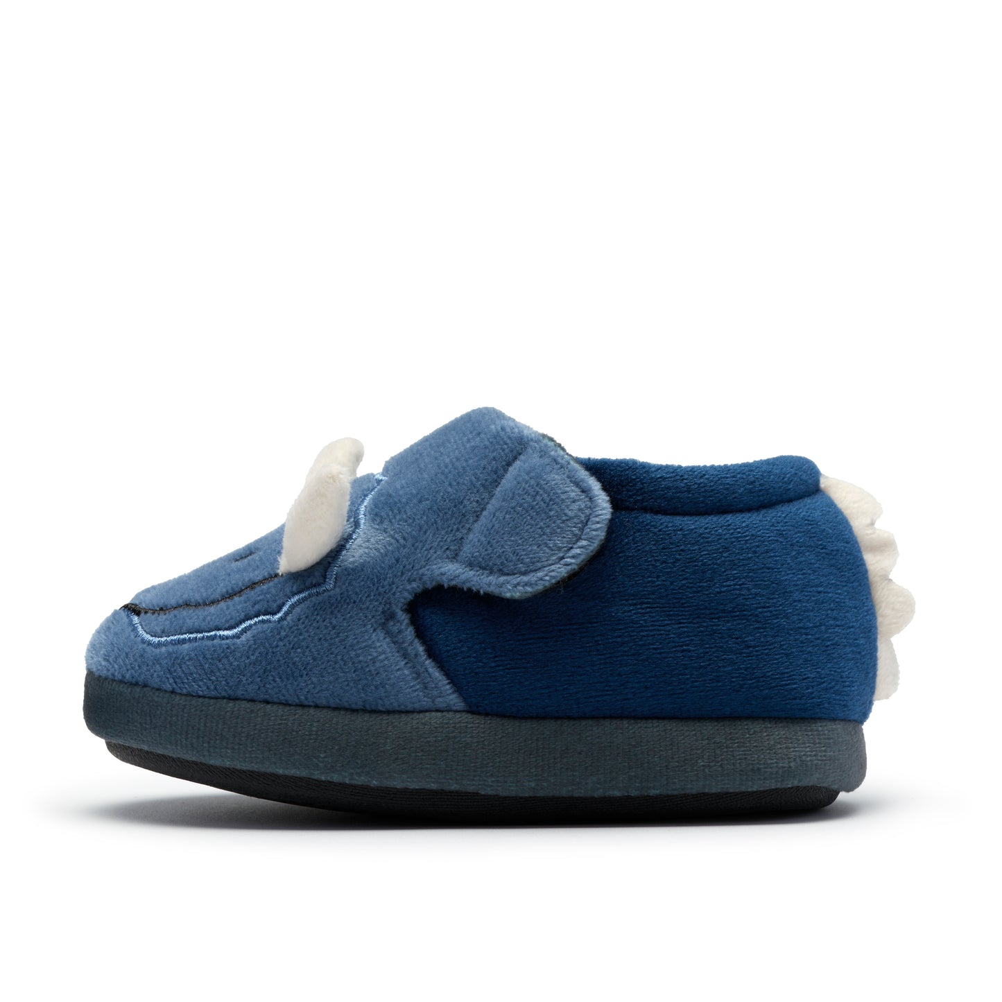 Clarks Fluffy Snug Boys Navy Dinosaur Slipper