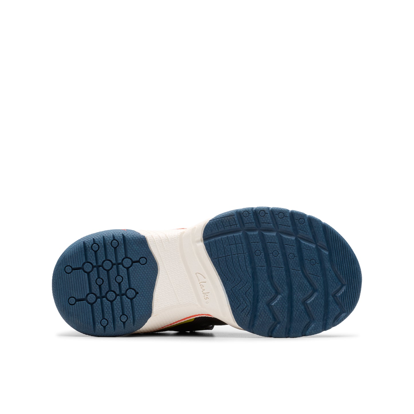 Clarks Feather Track K Boys Navy Trainers
