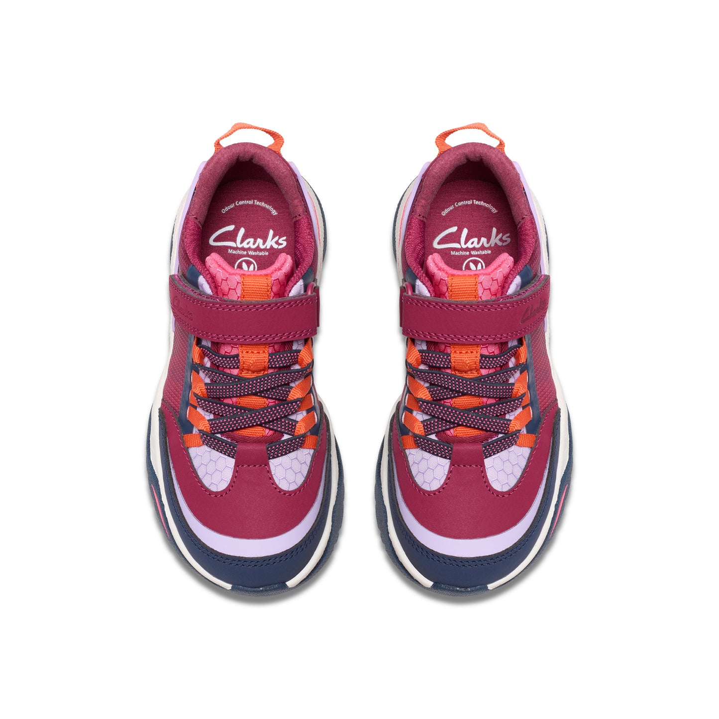 Clarks Feather Track K Girls Berry Trainer
