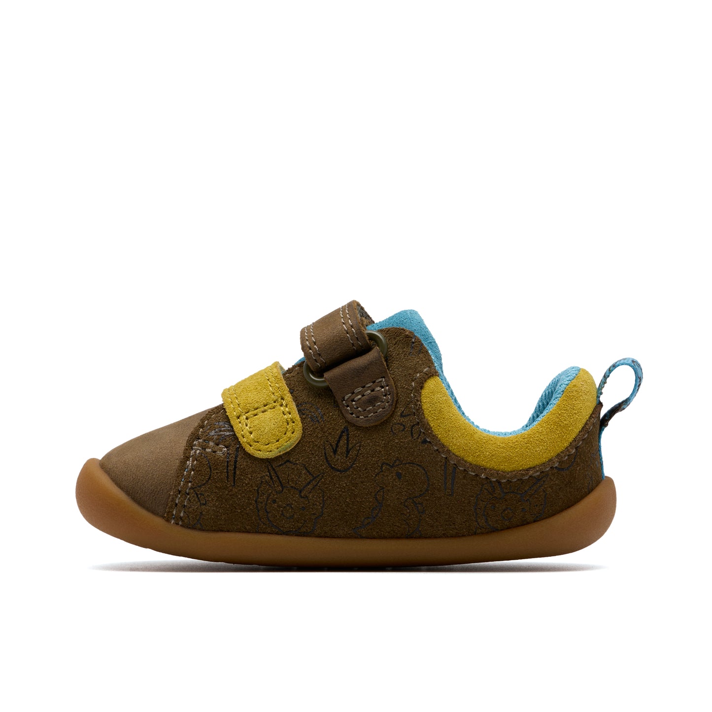 Clarks Roamer Roar T Boys Green Baby Shoes