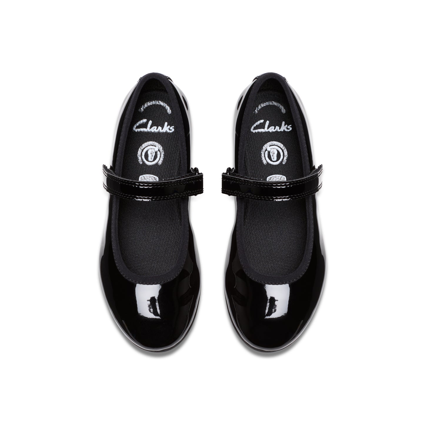 Clarks Dance Wish Girls Black Patent School Shoe