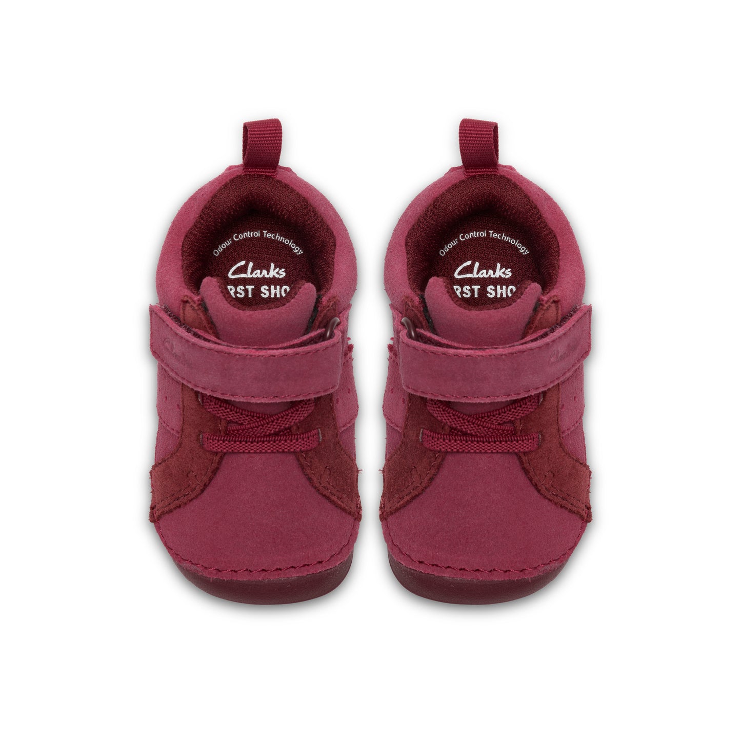 Clarks Tiny Park T Girls Burgundy Pre Walker Shoe