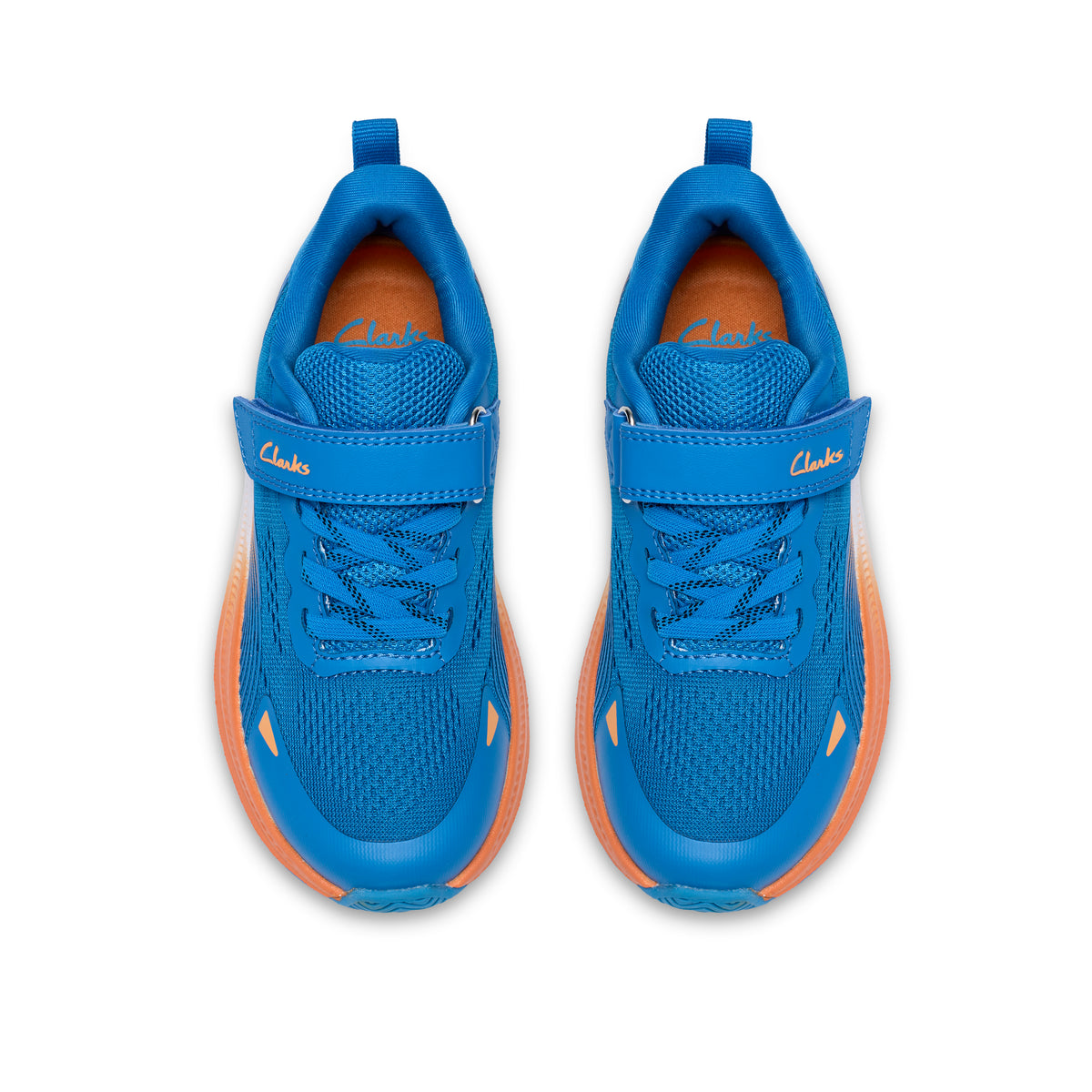 Clarks Lumen Hero K Boys Blue Sporty Trainer