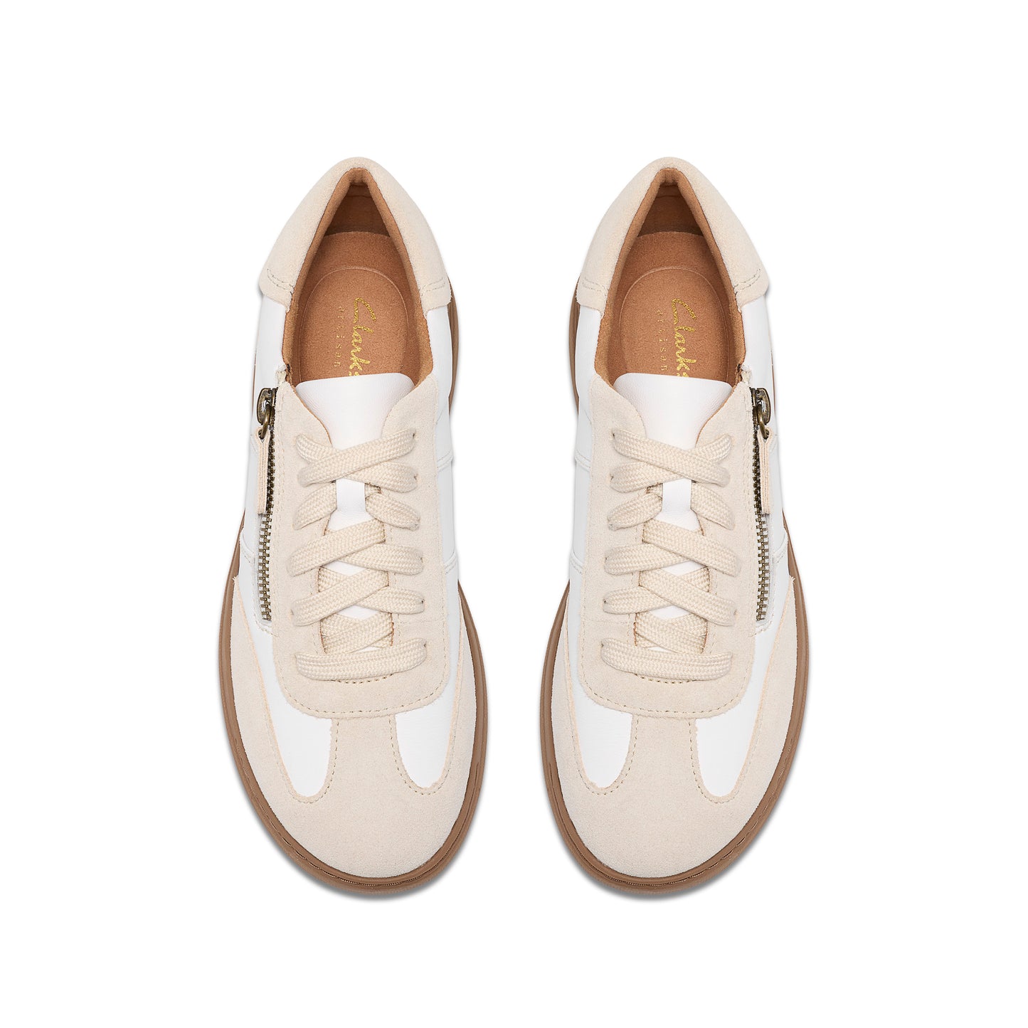 Clarks Nalle T-Toe Womens White Trainer