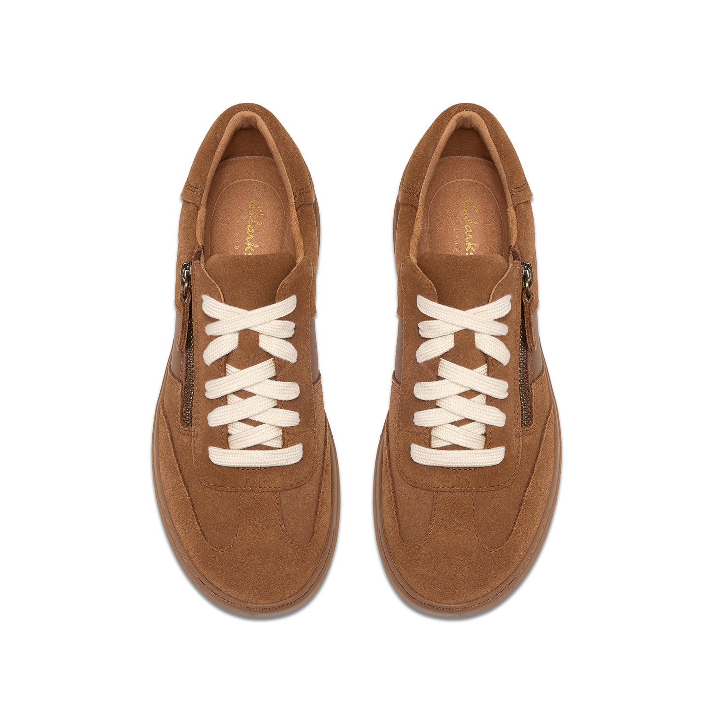 Clarks Nalle T-Toe Womens Tan Suede Trainer