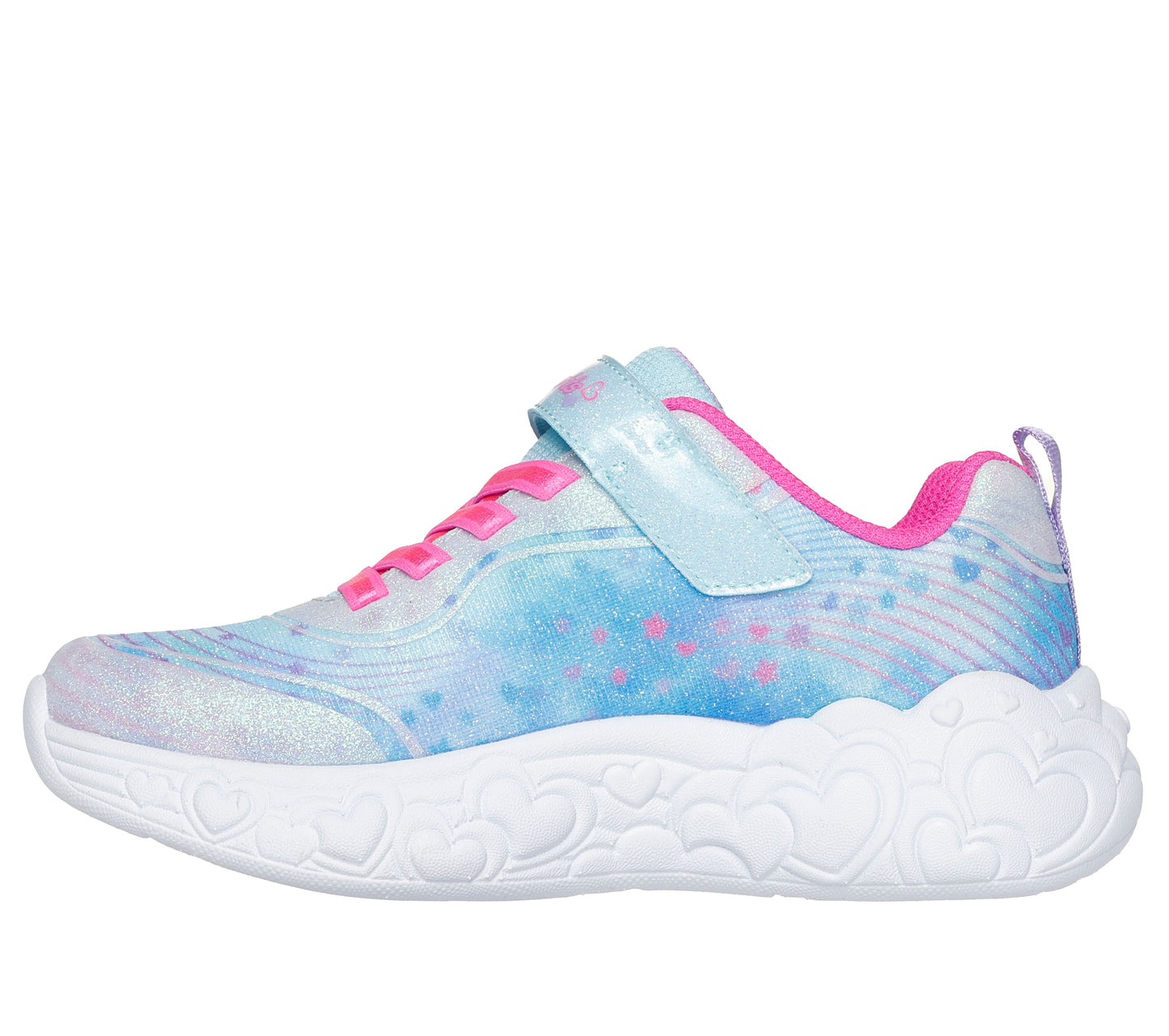 Skechers Eternal Heart Lights Girls Light Blue Multi Trainer