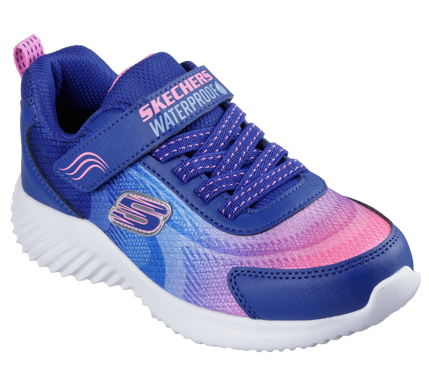 Skechers Bounder Hydra Cool Girls Navy Multi Waterproof Trainer