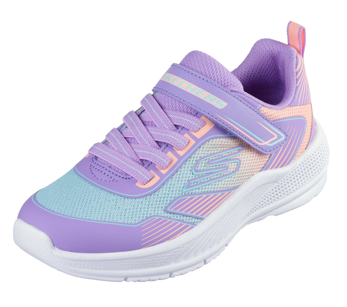Skechers Microspec Advance Oasis Point Girls Lavender Multi Trainer