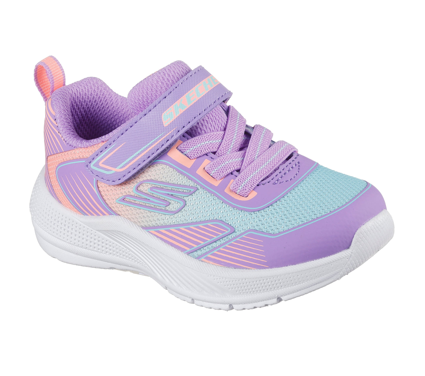 Skechers Microspec Advance Oasis Point Girls Infants Lavender Multi Trainer