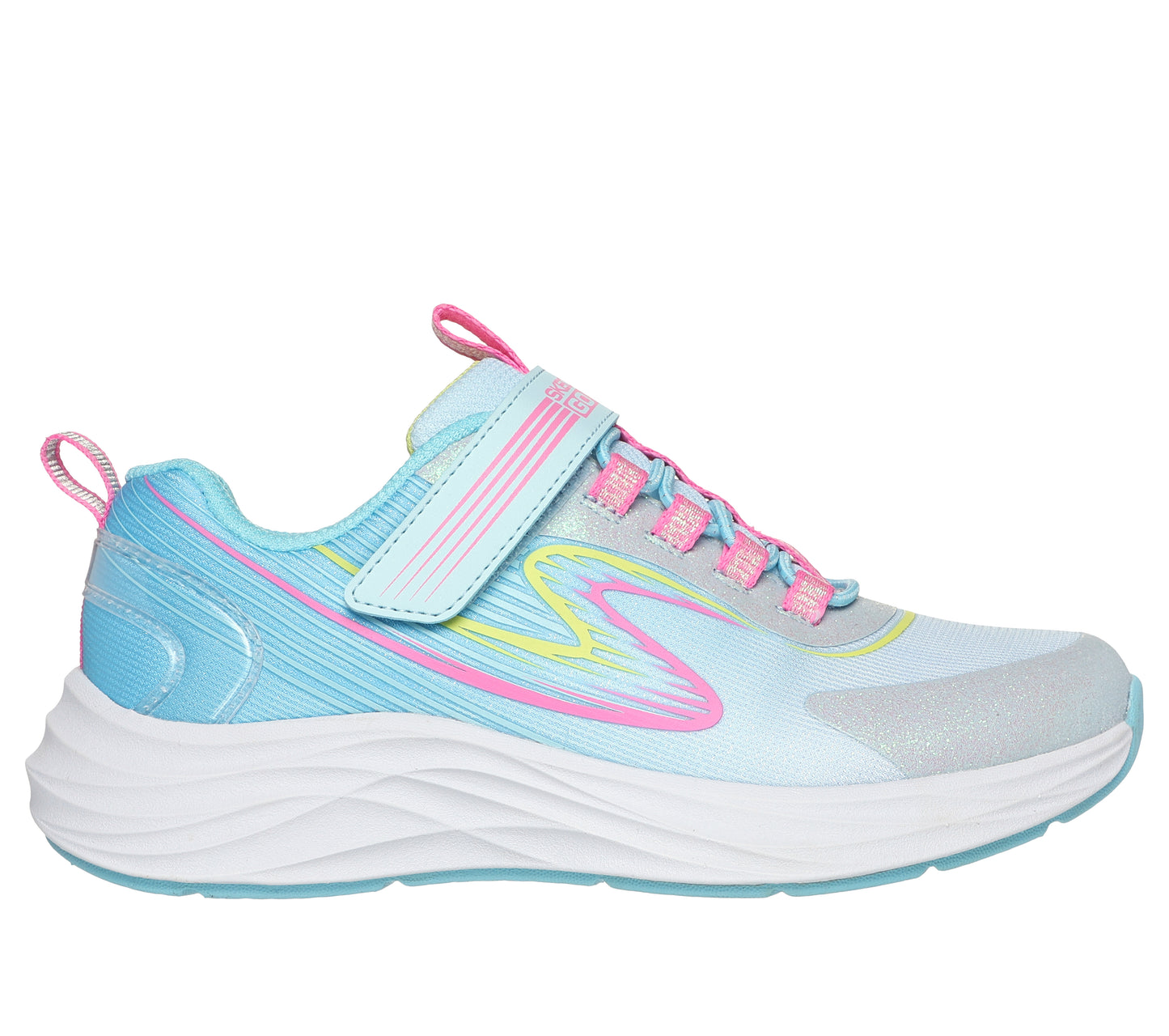 Skechers Go Run Accelerate Girls Light Blue Multi Trainer