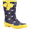 Cotswold Farmyard Mid Womens Navy Wellington Boot