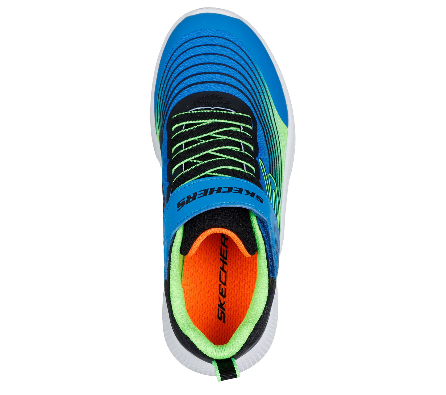 Skechers Microspec Advance Boys Blue Lime Trainer