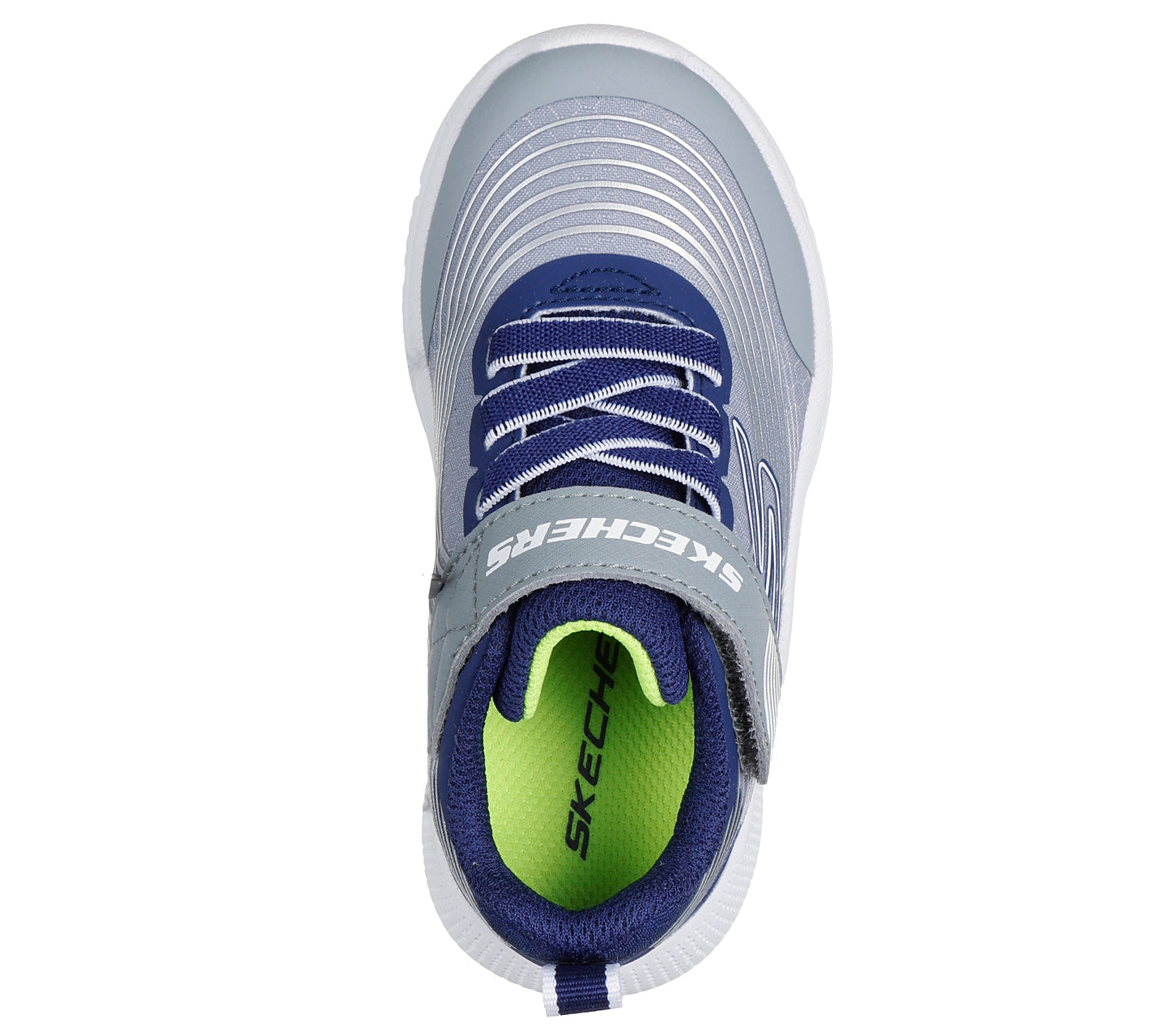 Skechers Microspec Advance Boys Navy Light Grey Infant Trainer