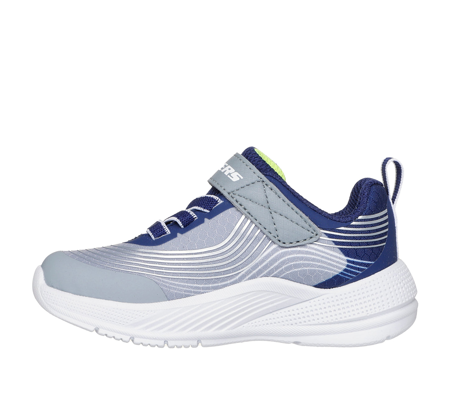 Skechers Microspec Advance Boys Navy Light Grey Infant Trainer