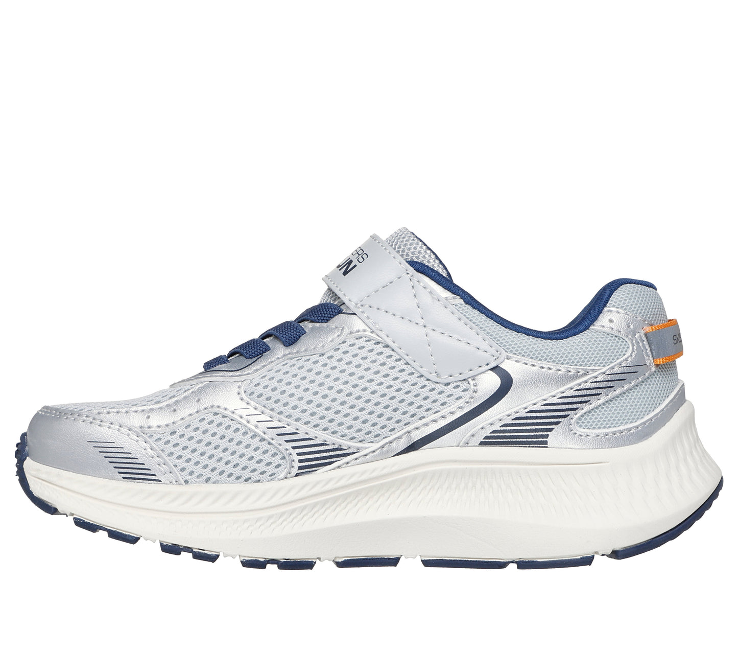 Skechers Go Run Consistent Level Boys Silver Navy Trainer