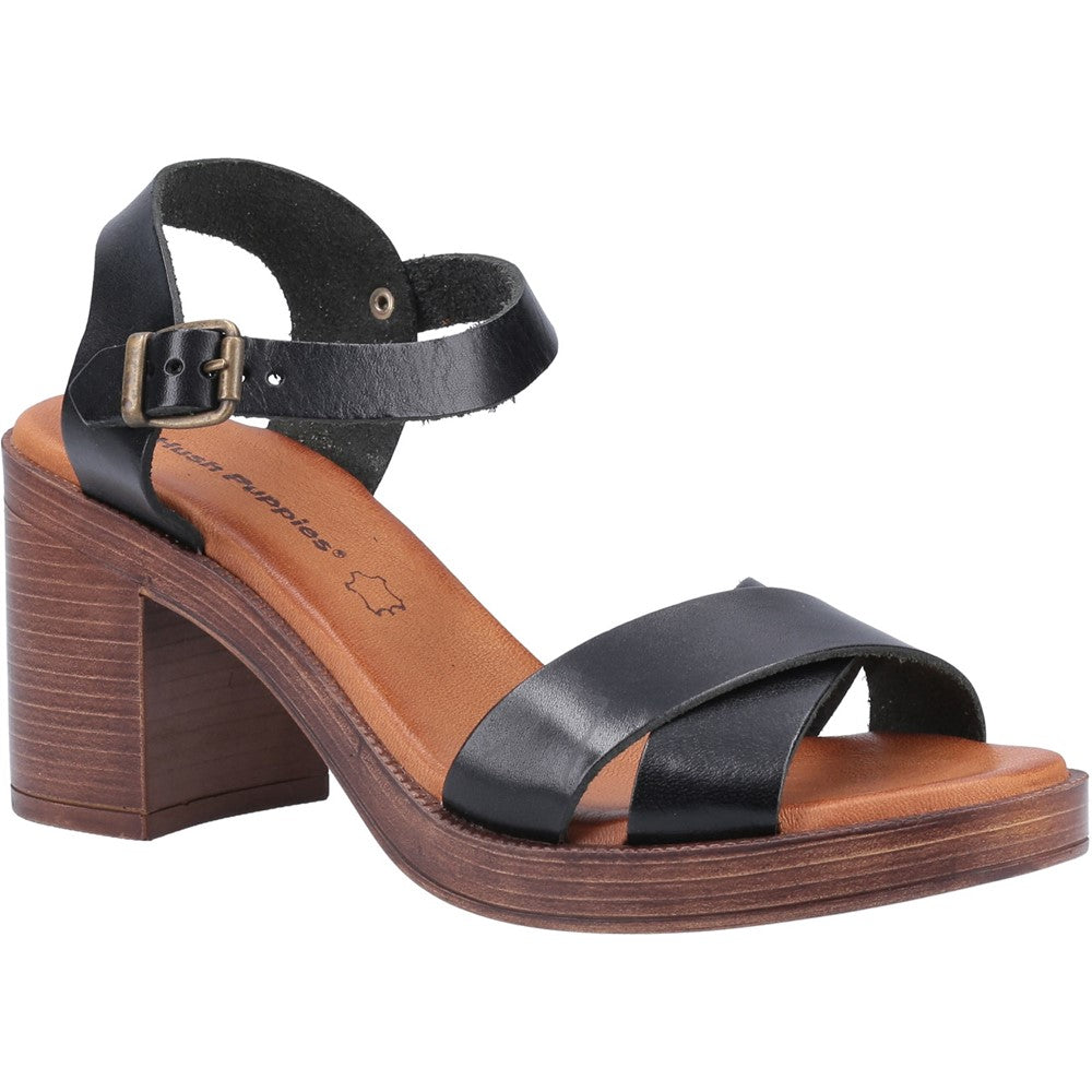 Hush Puppies Georgia Womens Black Heeled Sandals