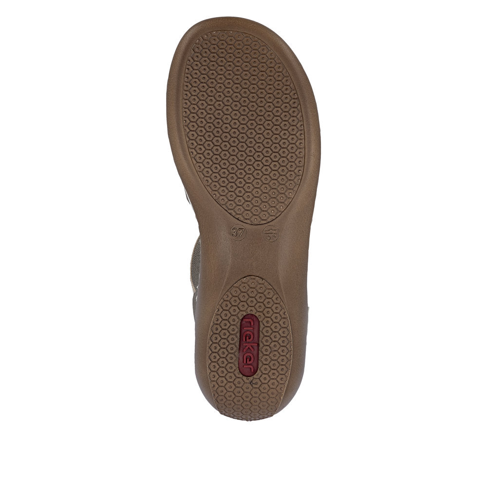 Rieker 6591864 Womens Metallic Neutral Combi Sandal