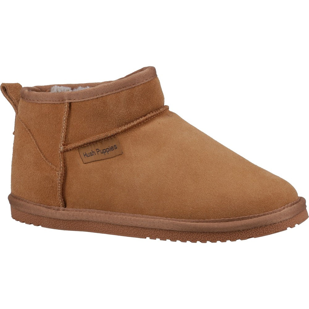 Hush Puppies Ashanti Women Tan Suede Slipper Boot