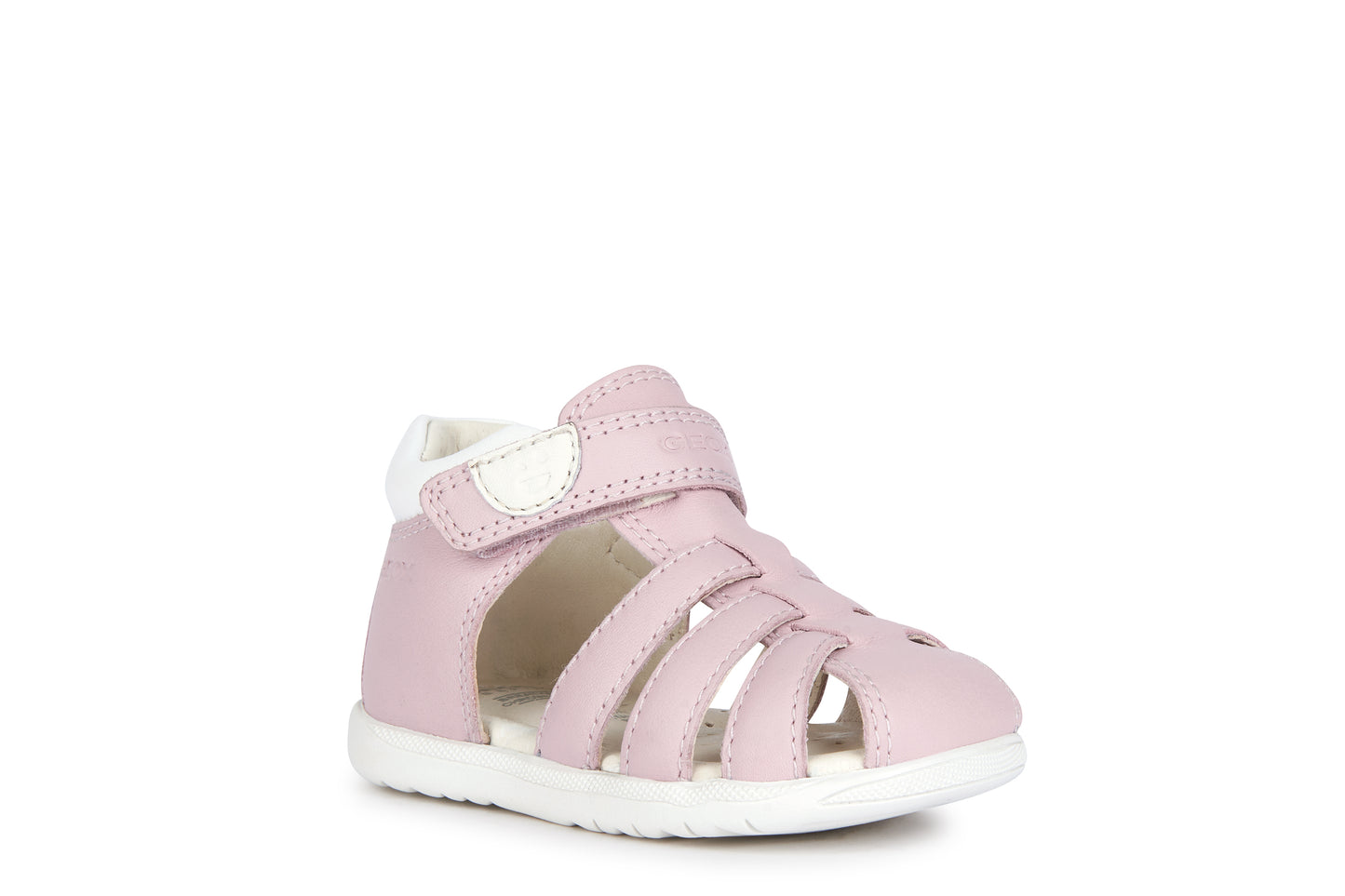 Geox Macchia Girls Rose Pink Closed Toe Fisherman Sandal