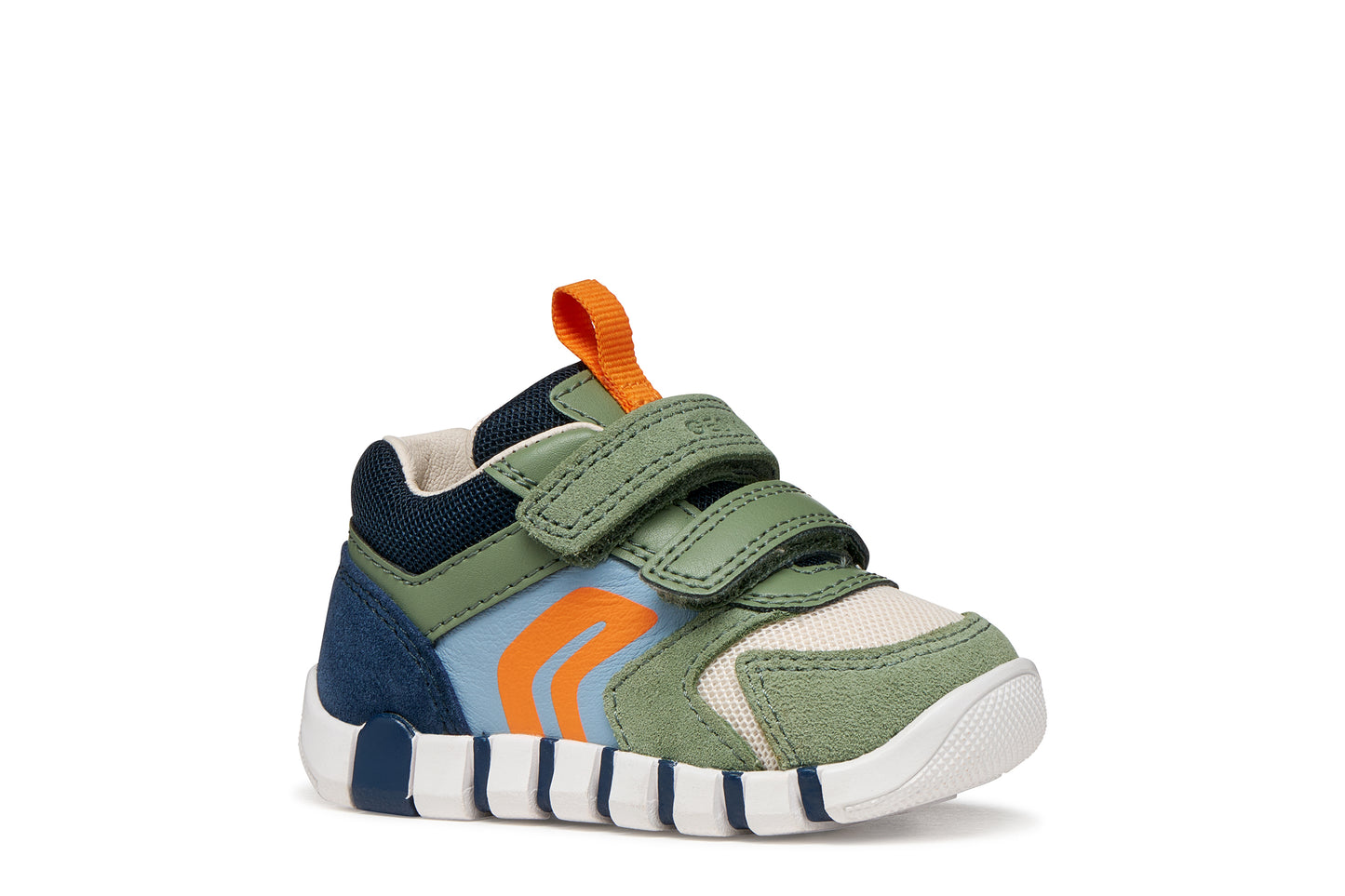 Geox Iupidoo Boys Green Navy Trainer