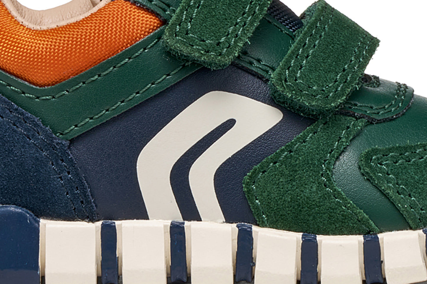 Geox Iupidoo Boys Green Orange Trainer