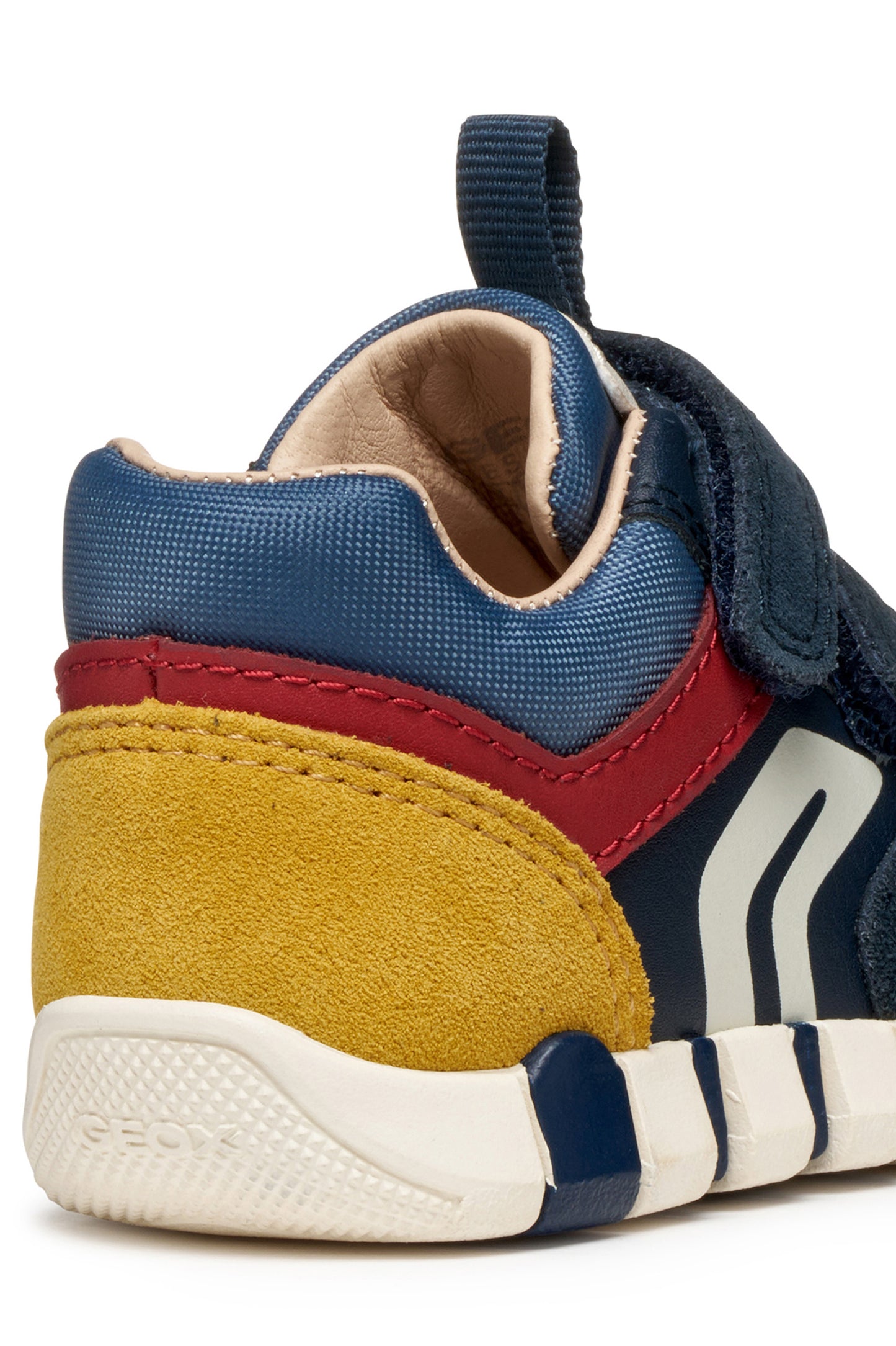 Geox Iupidoo Boys Navy Dark Red Trainer