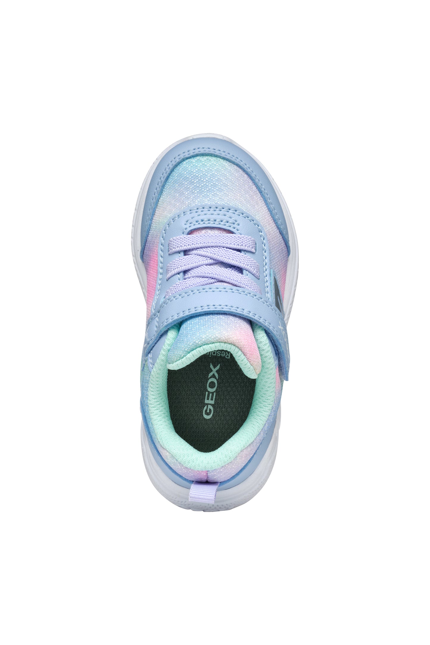 Geox Sprintye Girls Sky Blue Multicolour Trainer