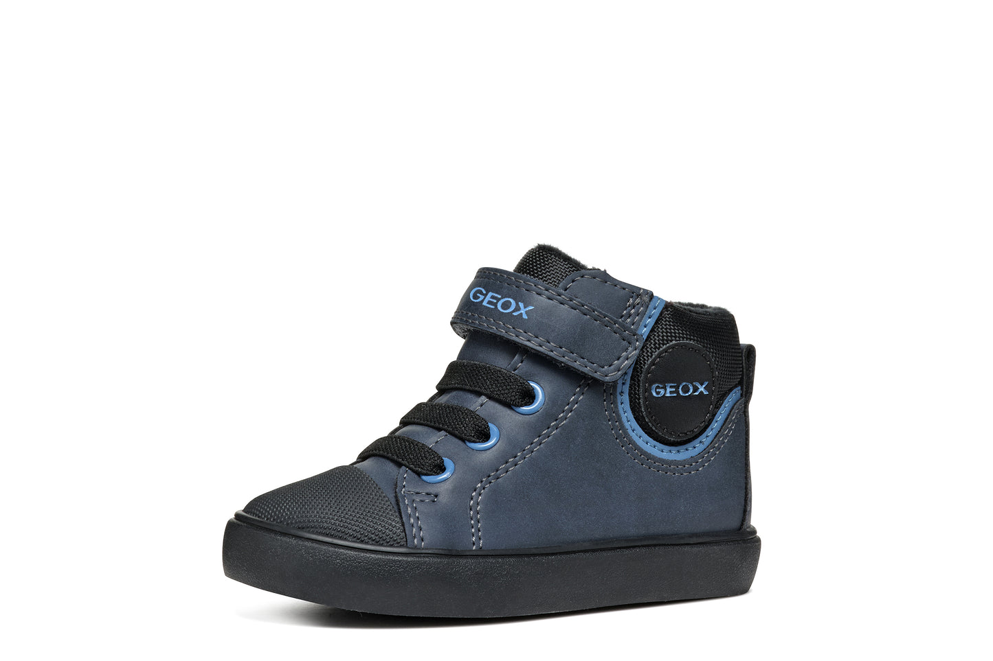 Geox Gisli Boys Navy Light Blue High Top Boot